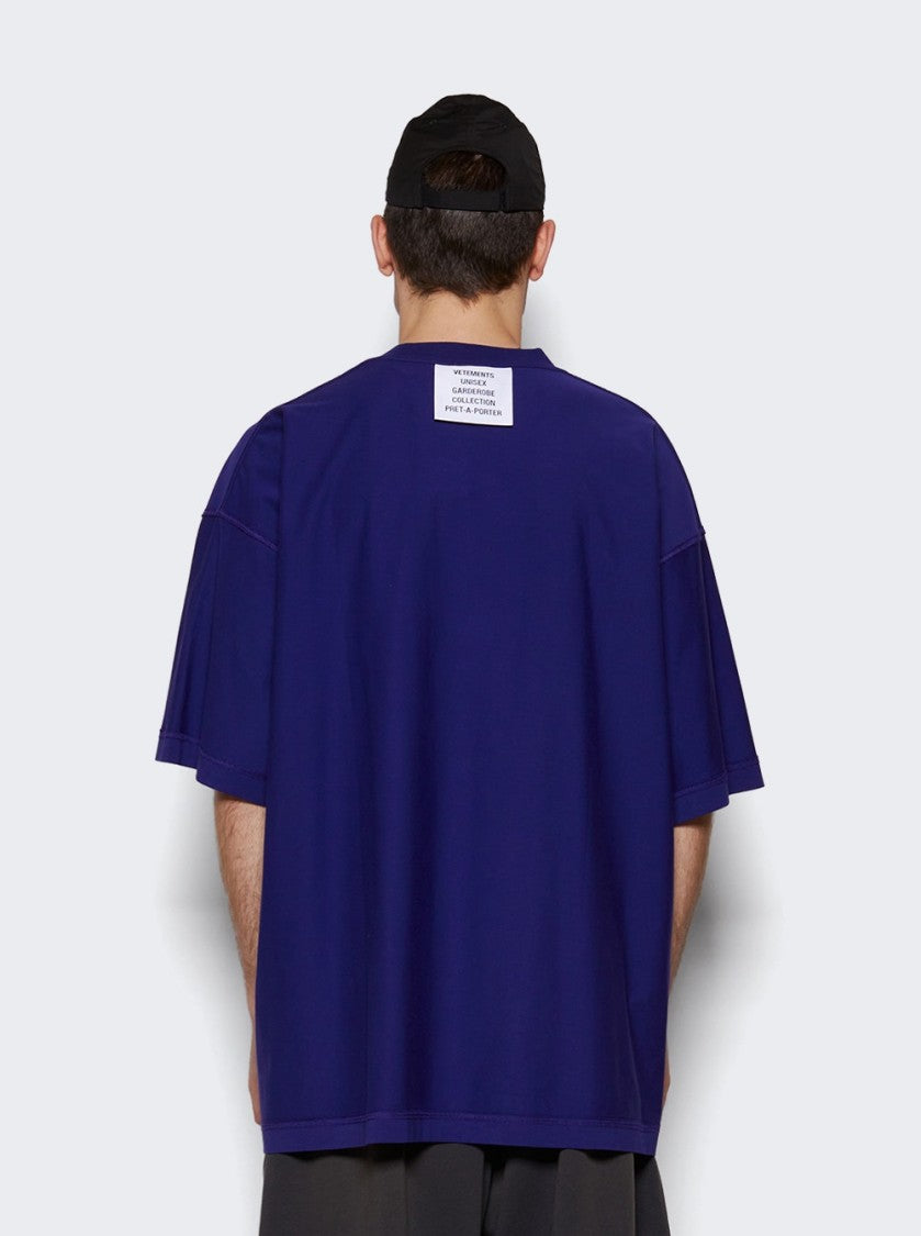 Vetements Inside Out Label Tee Royal Blue