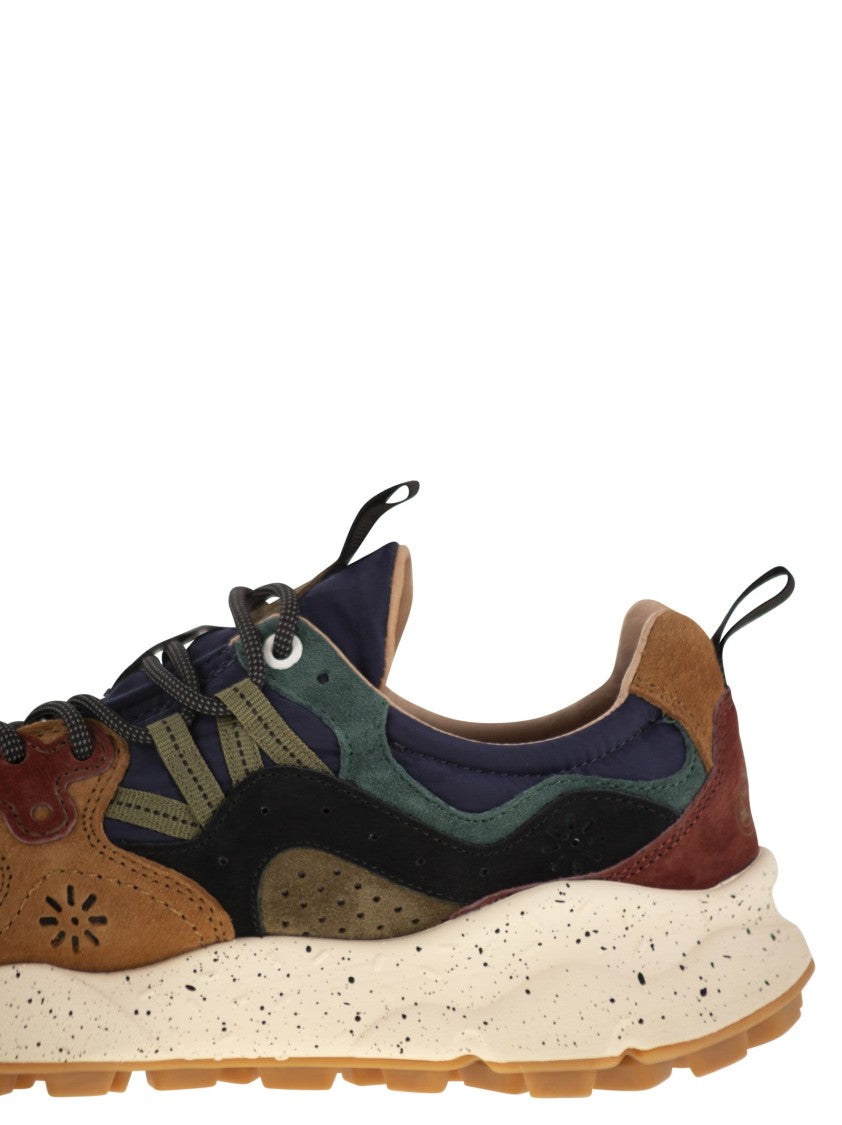 Flower Mountain Yamano 3 - Sneakers In Suede And Technical Fabric