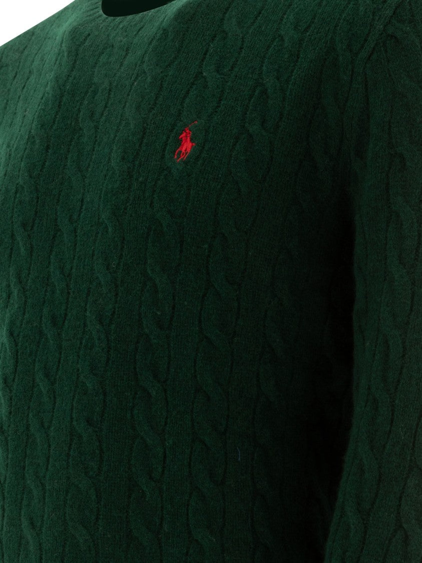 Polo Ralph Lauren Wool And Cashmere Crewneck Sweater With Logo