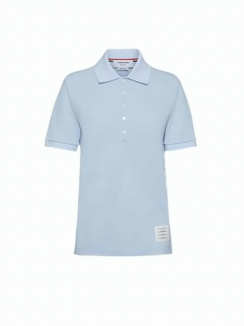 Thom Browne Classic Blue Polo Shirt With Minimalist Design