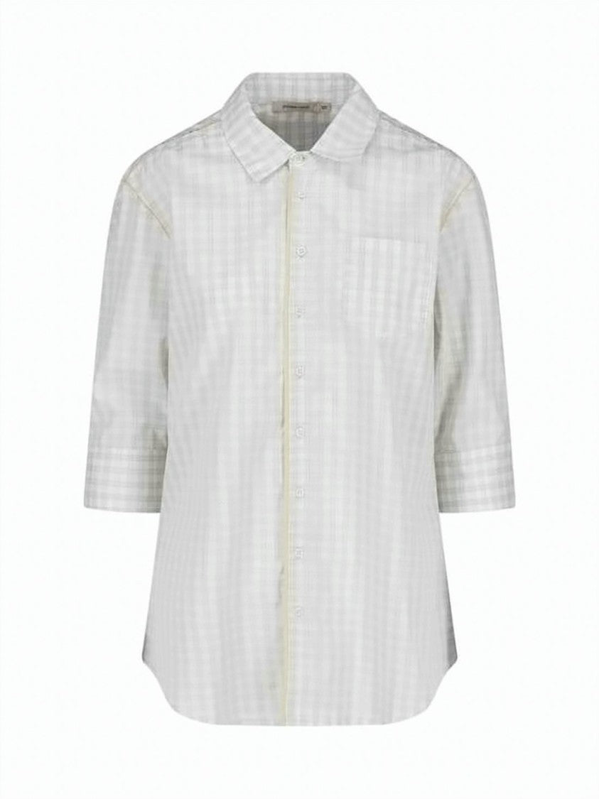 Paloma Wool Light Checkered Short-Sleeved Shirt With Classic Collar