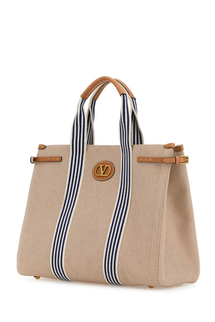 Valentino Garavani Two-Tone Canvas Antibes Shopping Bag