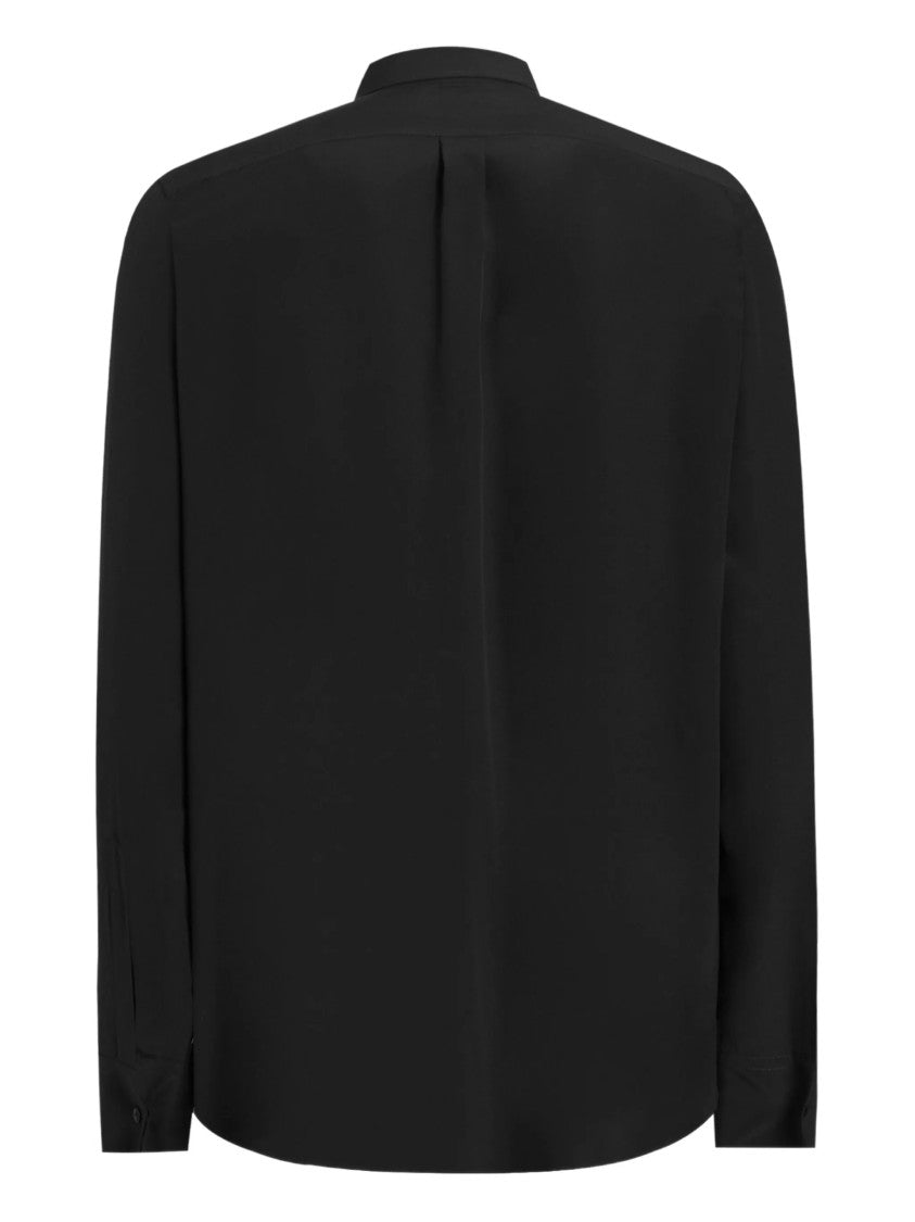 Dolce & Gabbana Long-Sleeved Black Tailored Fit Cotton Shirt