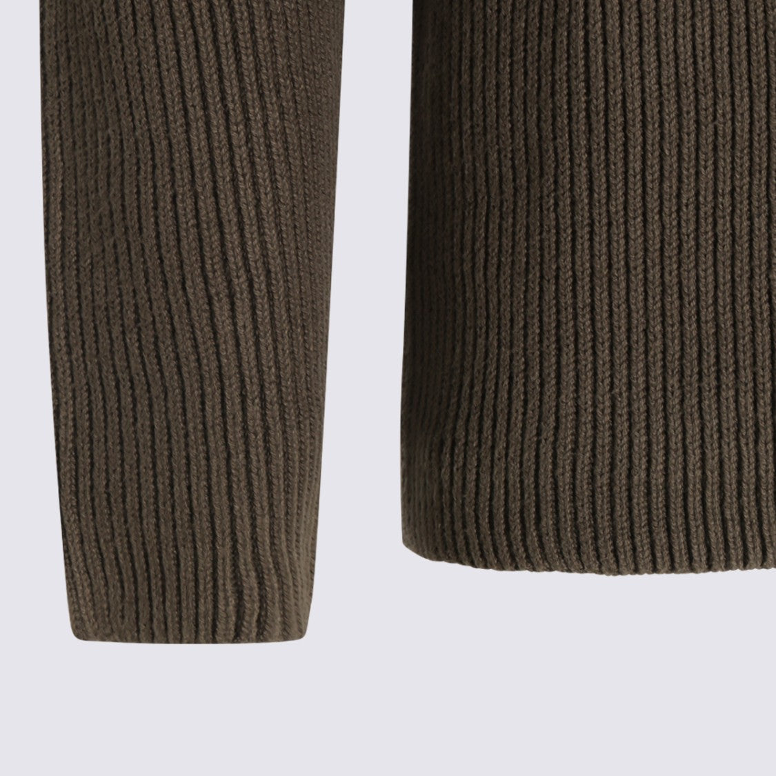 C.P. Company Ribbed Knit Sweater With Crew Neckline And Logo Detail
