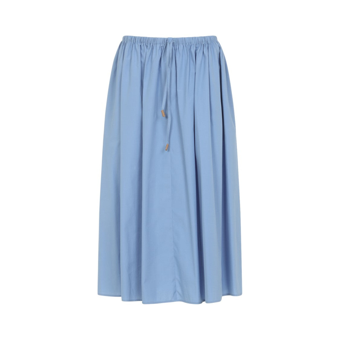 Marni Drawstring Light Blue Cotton Midi Skirt