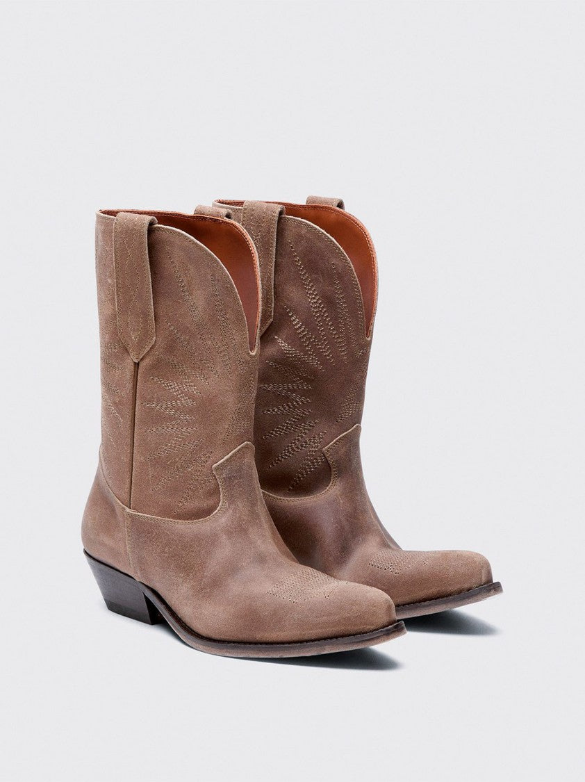 Golden Goose Light Brown Suede Boots