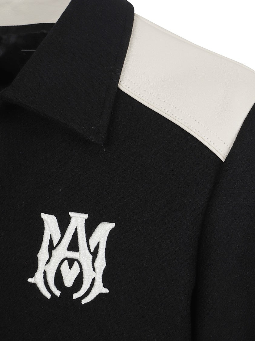 Amiri Varsity Jacket With Embroidered Logo And Contrasting Panels