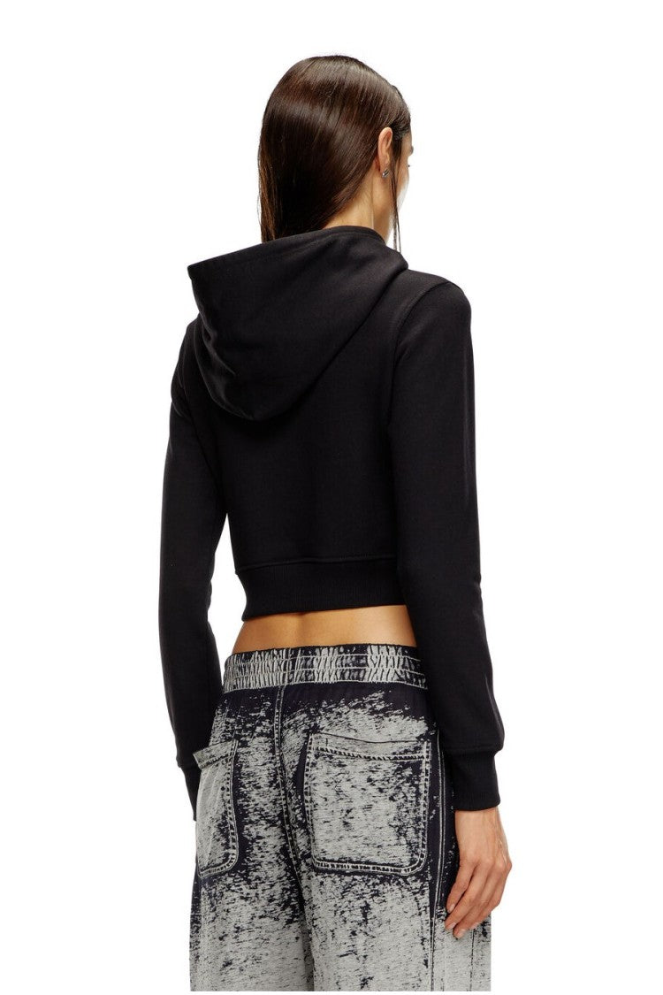 Diesel Black Cotton Printed Sweatshirt