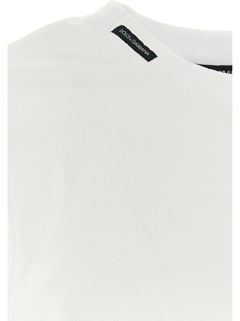 Dolce & Gabbana Short-Sleeved Crew Neck T-Shirt With Minimalist Design