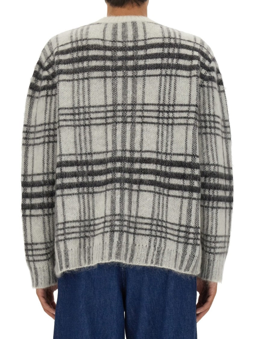 J. W. Anderson Classic Plaid Knit Jersey With Bold Anchor Logo