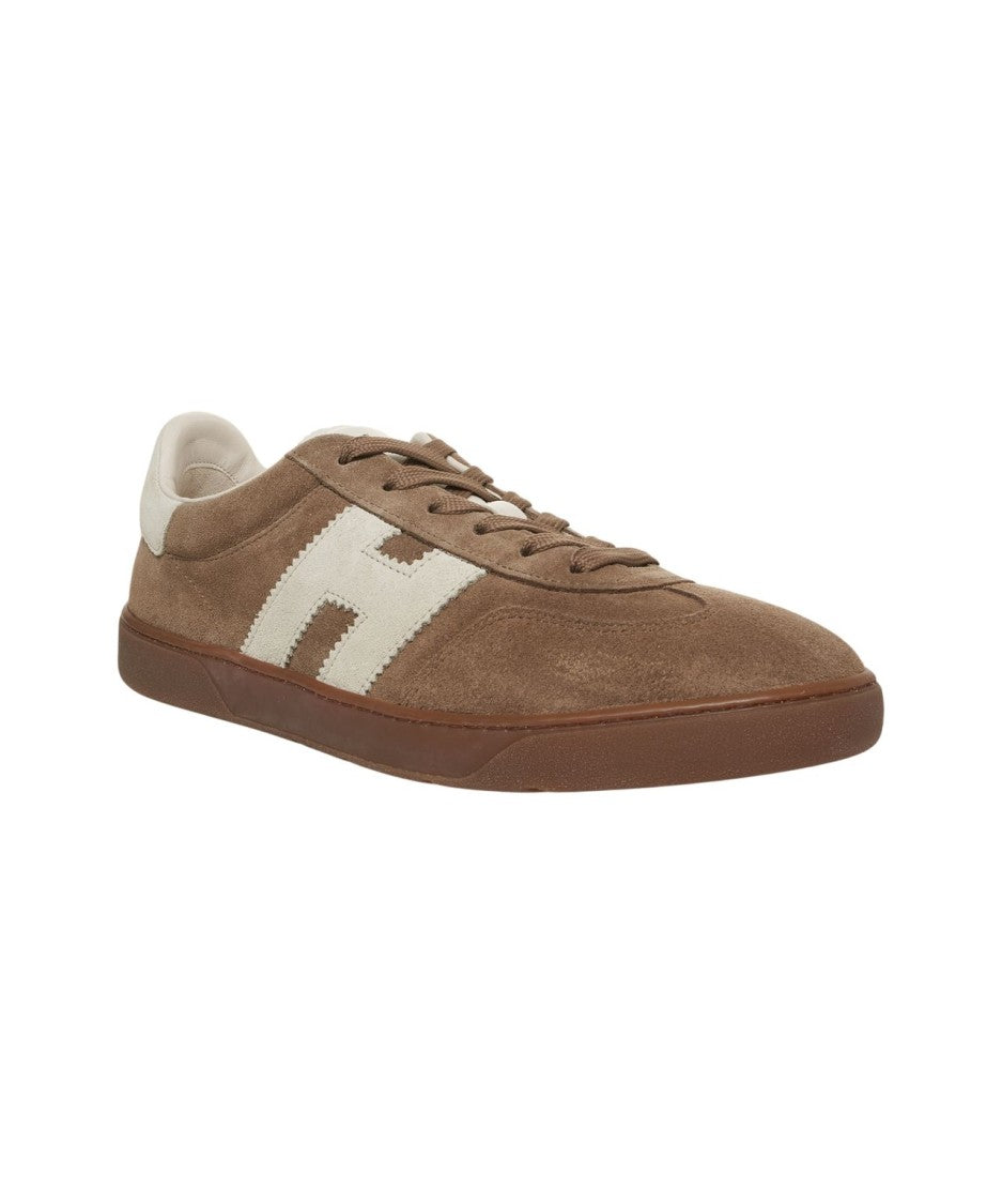 Hogan Suede Sneakers With Contrasting Logo Detail