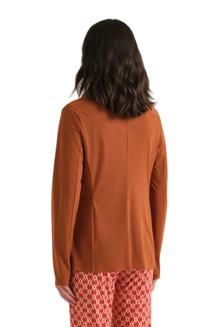 Maliparmi Soft Jersey Tailored Orange Blazer