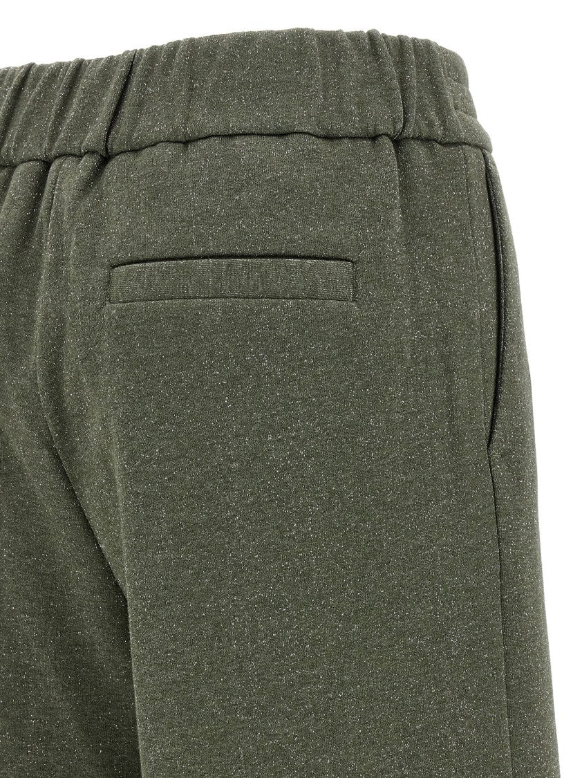 Peserico Lurex-Infused Fleece Cotton Joggers