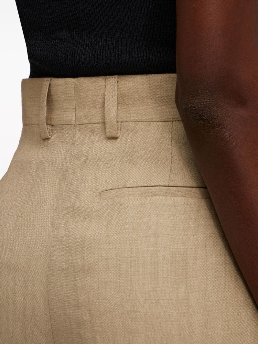 Ferragamo Sand Beige Tailored Trousers