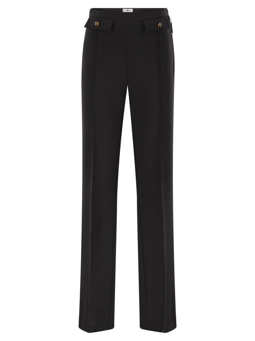 Elisabetta Franchi Double Crepe Trousers