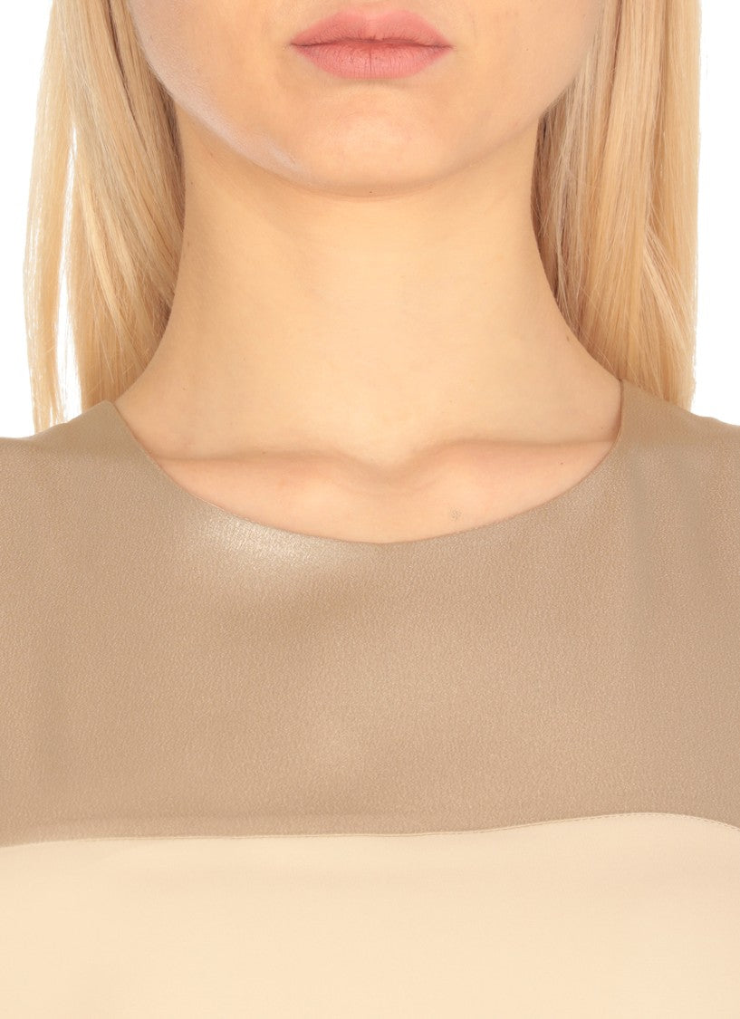 Antonelli Beige Silk Dress