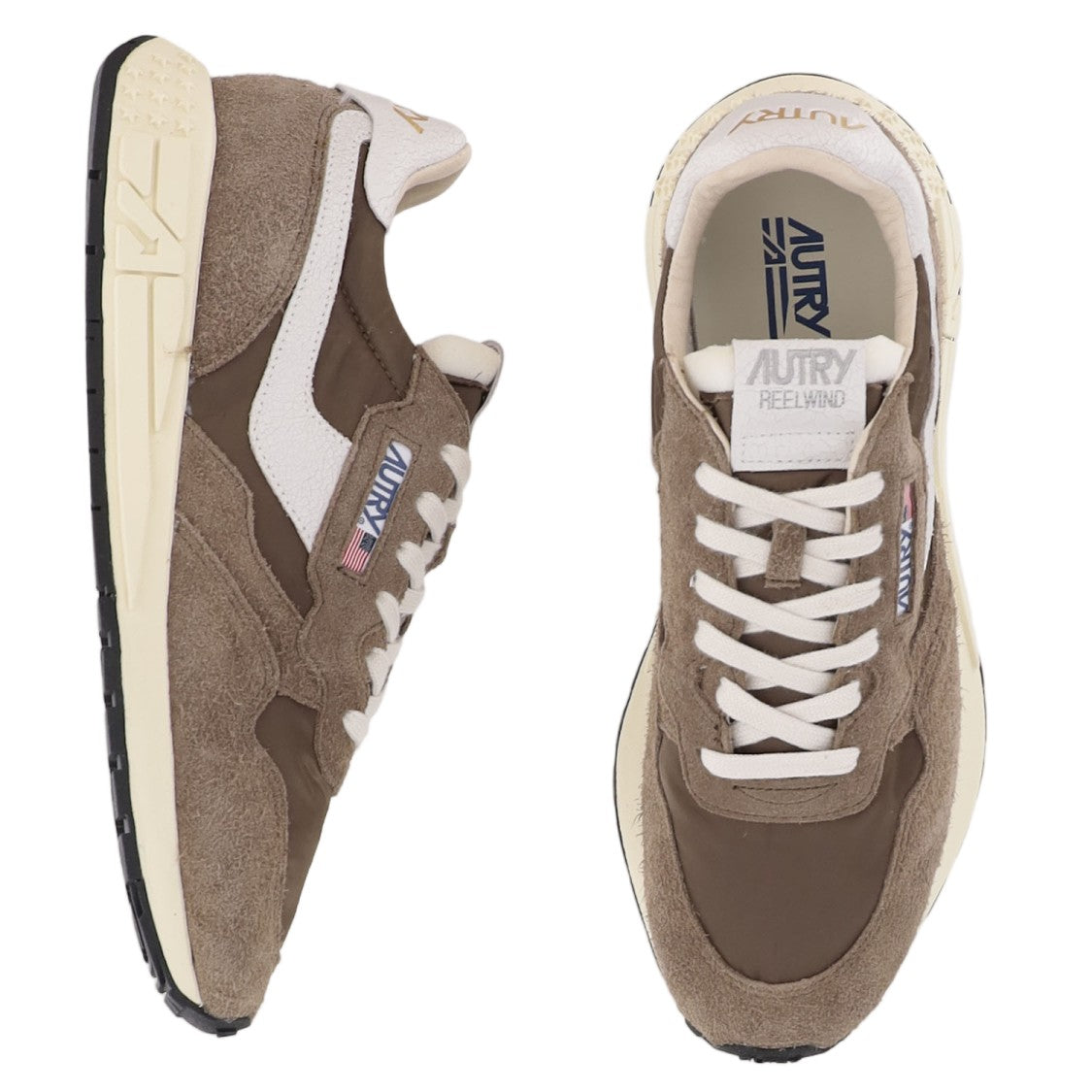 Autry Leather Blend Sneakers With Round Toe