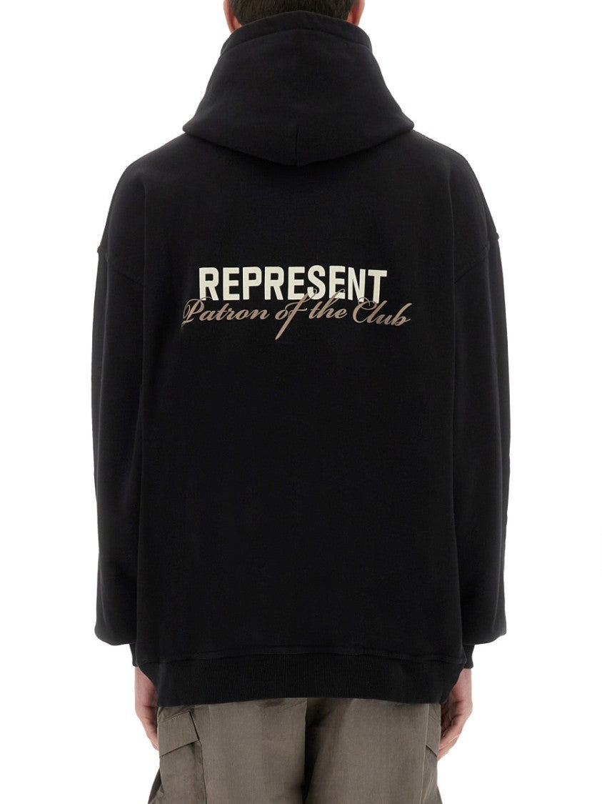 Represent Relaxed-Fit Black Hoodie With Bold Graphic