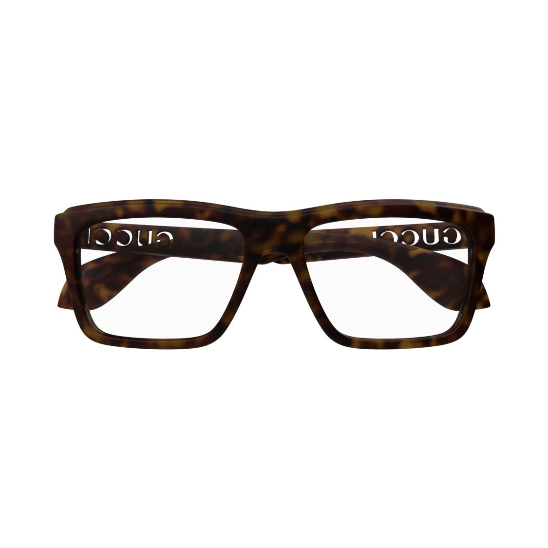 Gucci Gg1573o Bold Tortoiseshell Rectangular Eyeglasses