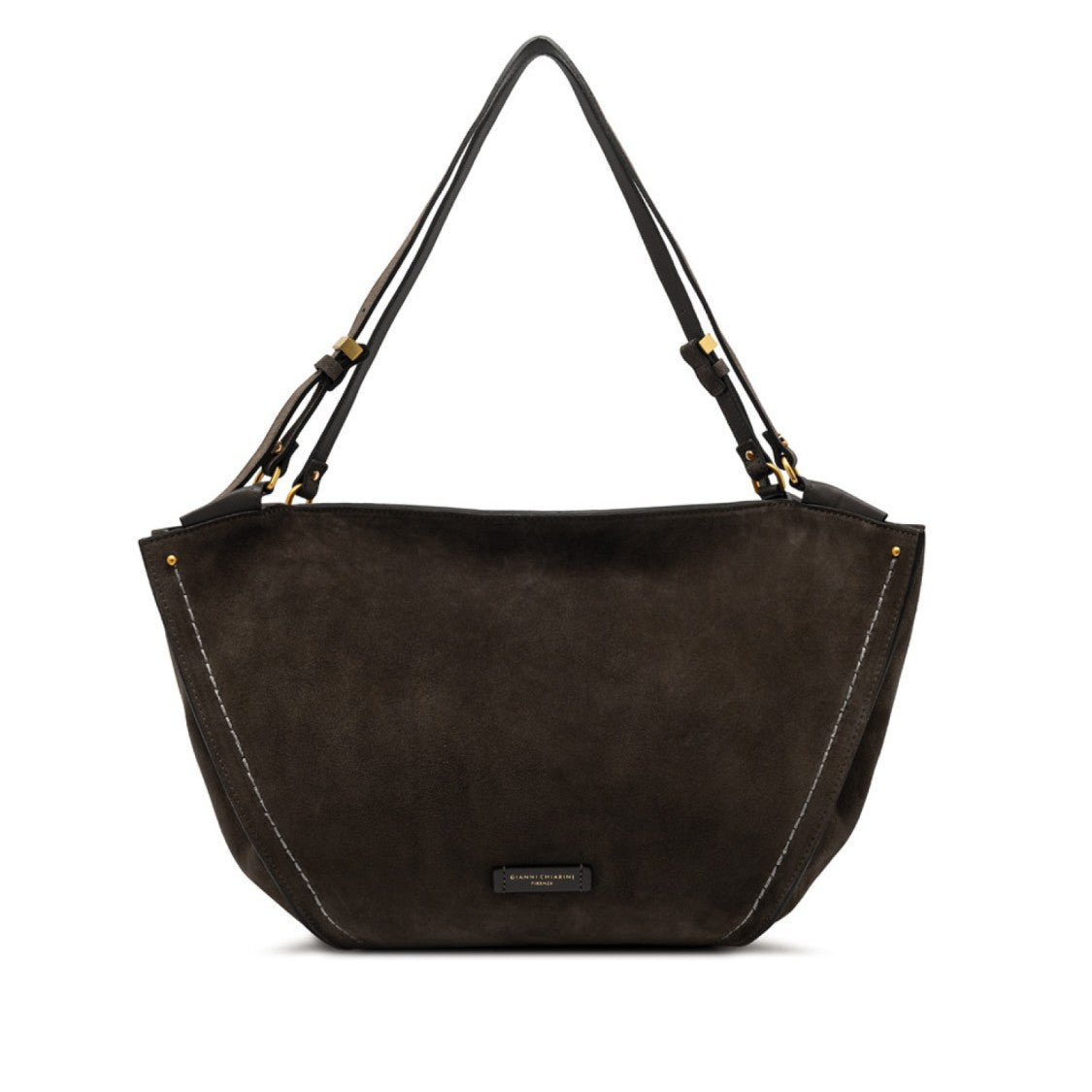 Gianni Chiarini Brown Bloom Suede Bag