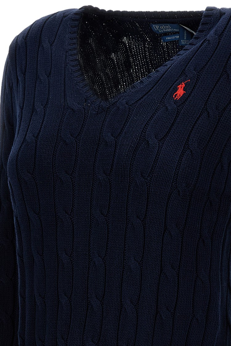 Polo Ralph Lauren Cable-Knit Cotton Pullover With Ribbed Details