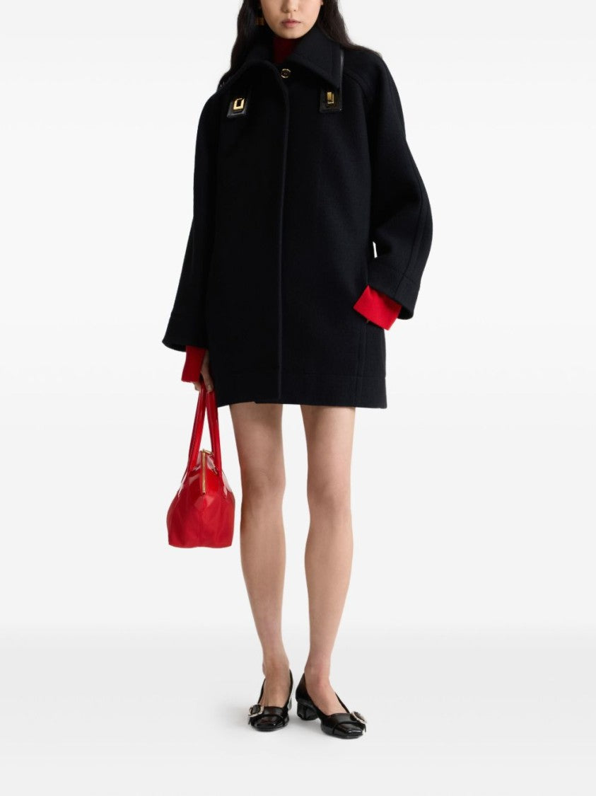 Patou Volume Parka In Boiled Wool
