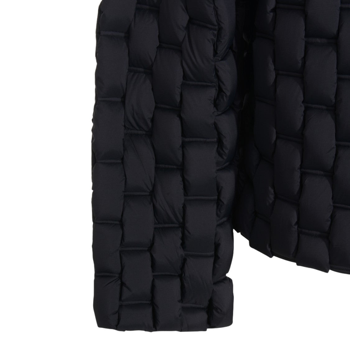 Raxxy Quilted Black Coat With High Collar