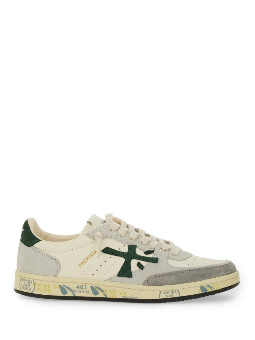 Premiata Low-Top Sneakers With Perforated Detailing And Distinctive Logo