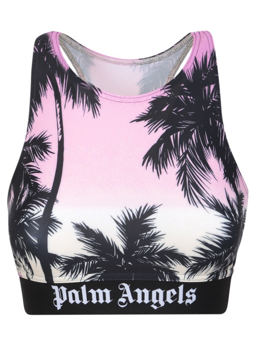 Palm Angels All-Over Sunset Print Sport Tops