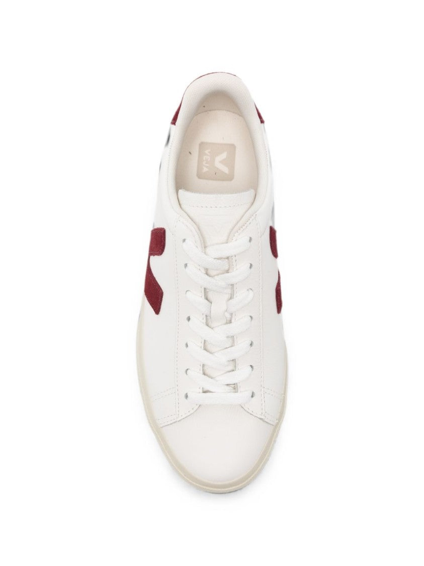 Veja White Low-Top Organic Traced Leather Sneakers