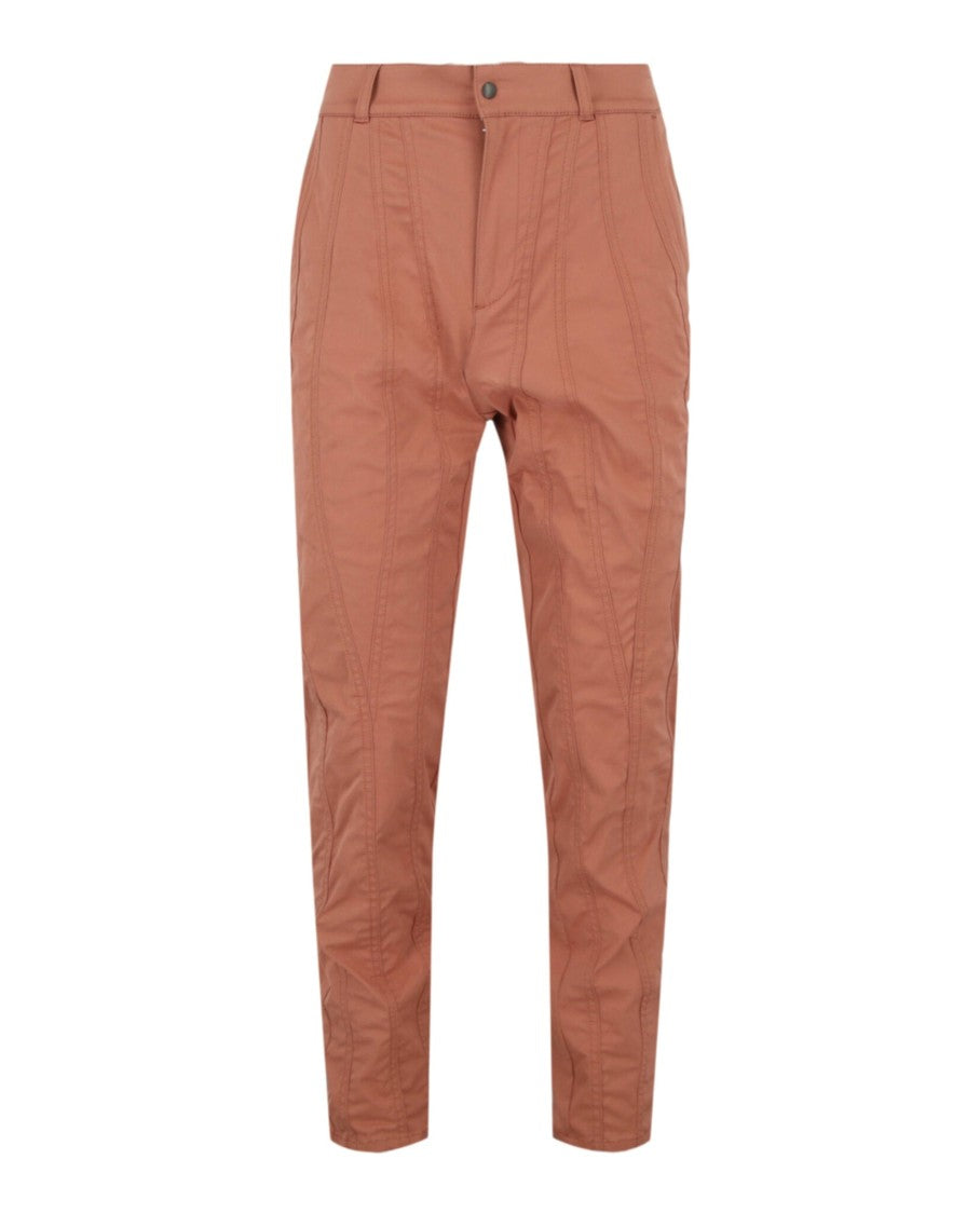 Bottega Veneta Mid Rise Tapered Trouser Pants With Antiqued Silver-Tone Hardware