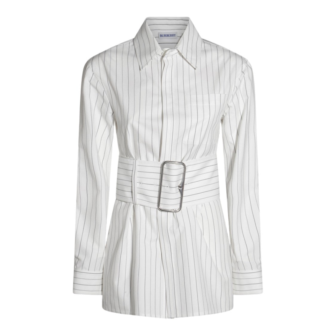 Burberry Long-Sleeved White Shirt With Classic Collar