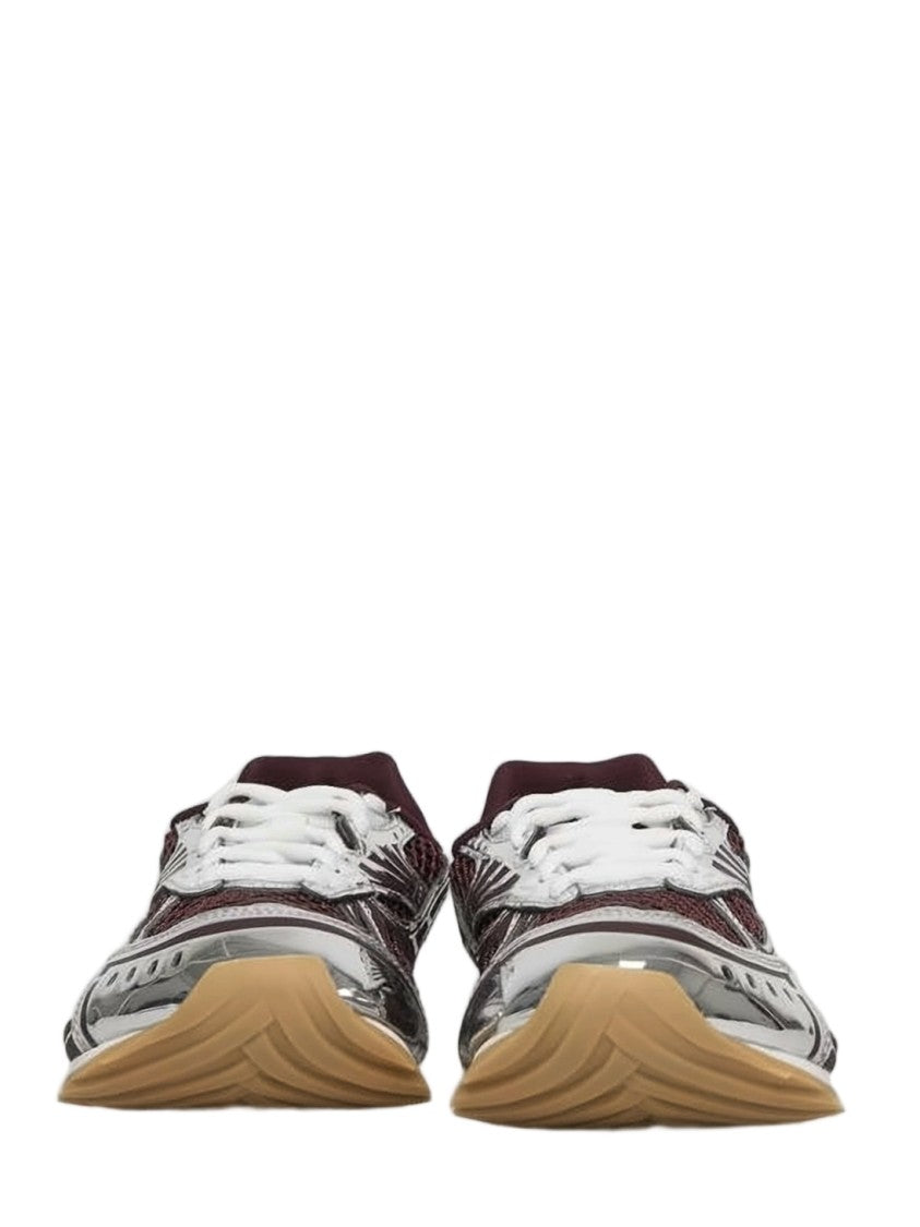 Bottega Veneta Burgundy Sneakers With Mesh Upper