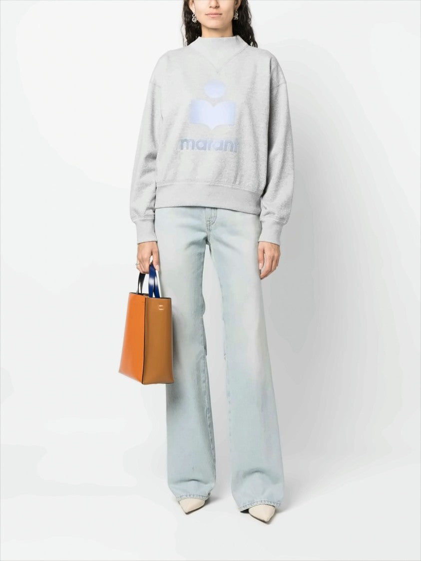 Isabel Marant Étoile Relaxed-Fit Heather Grey Sweatshirt With Minimalist Logo