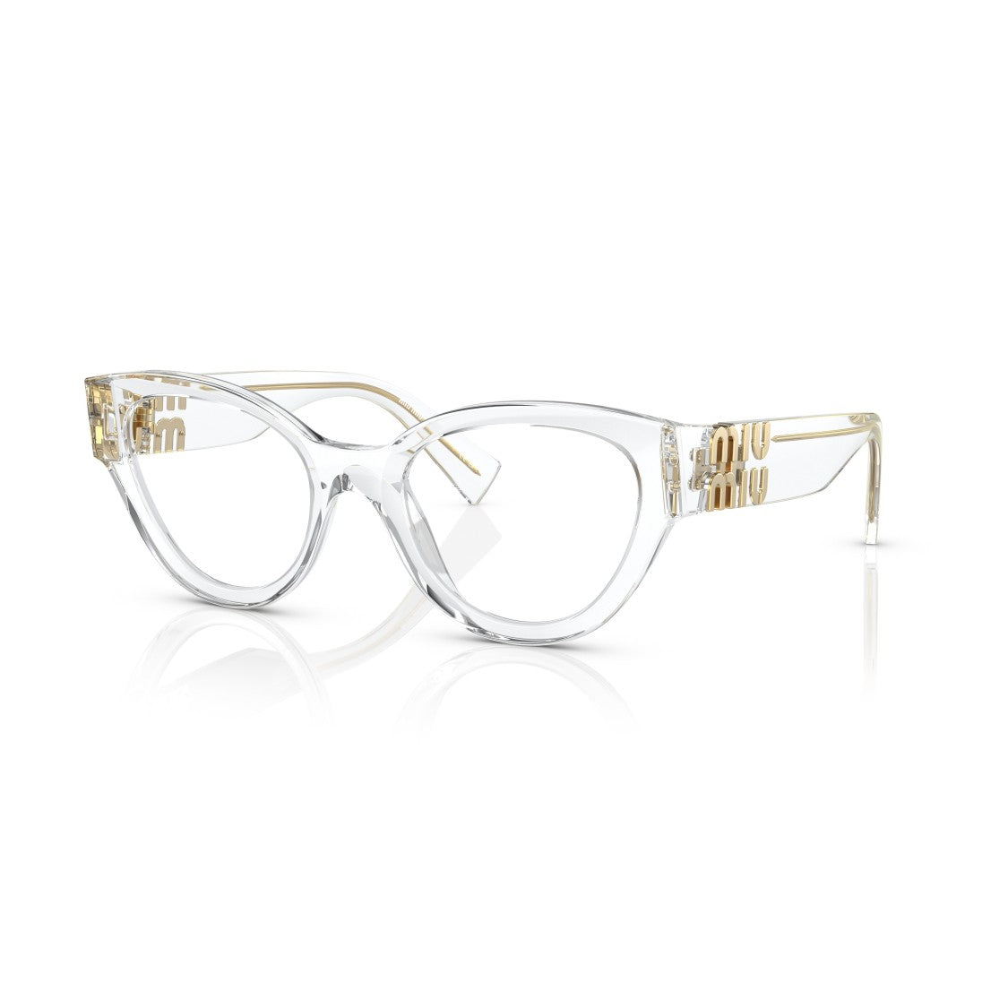 Miu Miu 0Mu 01Vv Transparent Acetate Cat-Eye Eyeglasses
