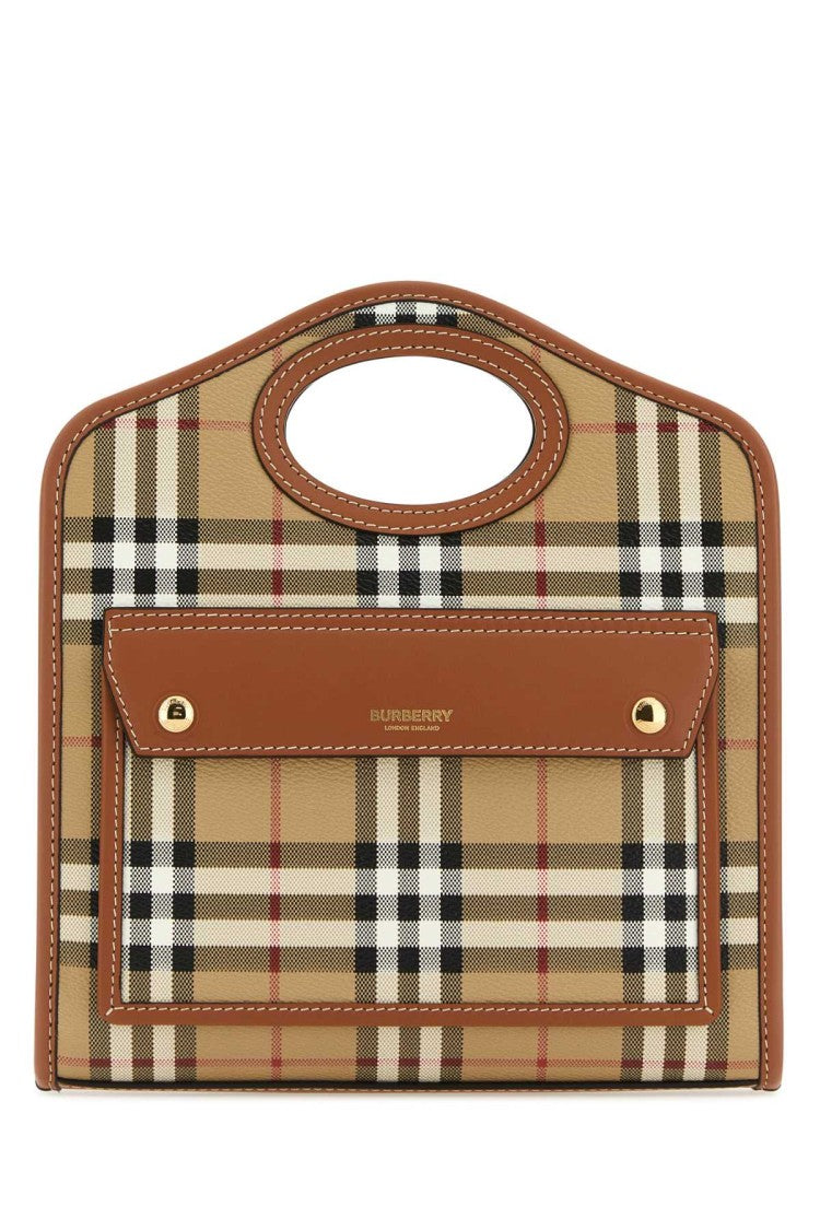 Burberry Printed Canvas And Leather Mini Pocket Handbag
