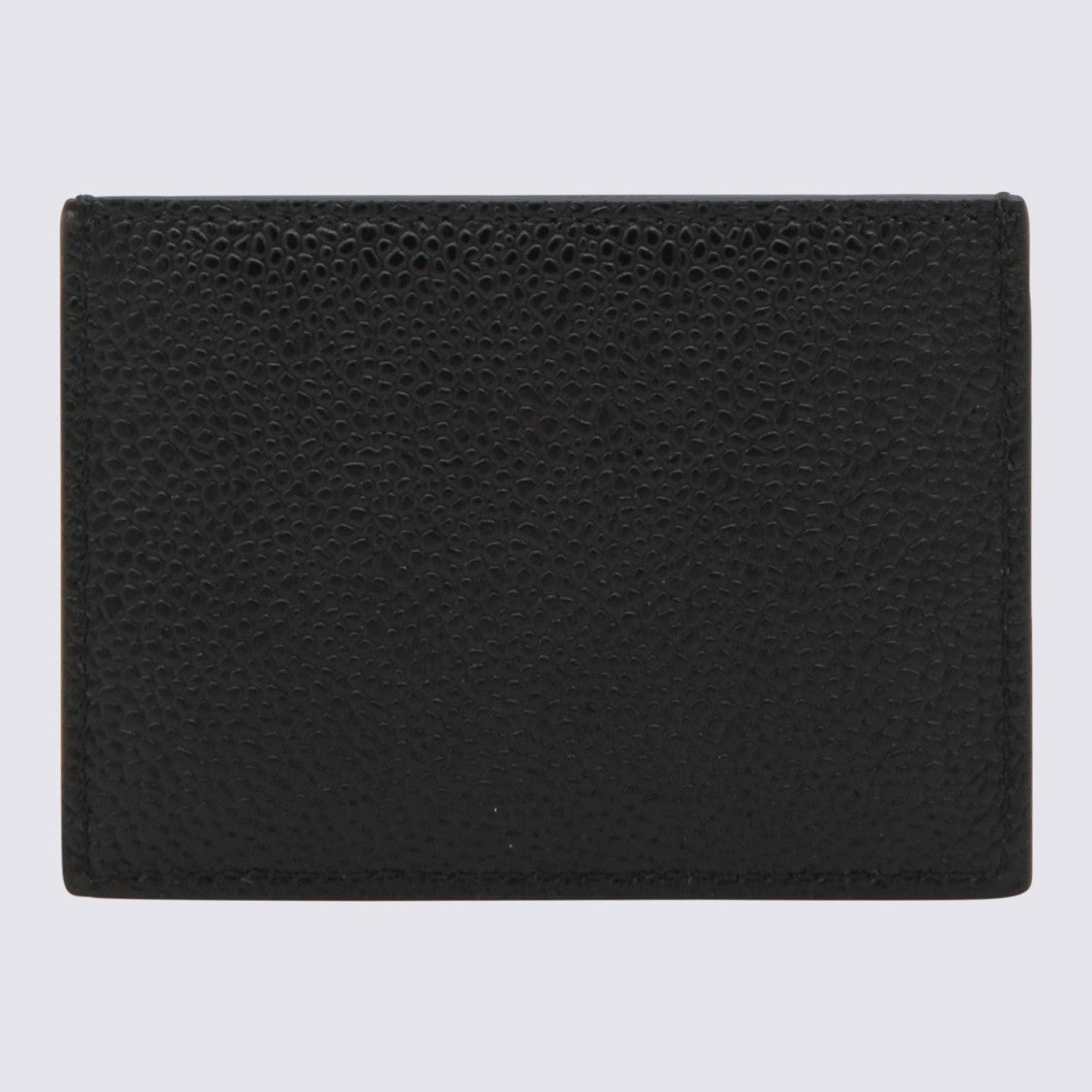 Thom Browne Textured Black Wallet With Minimalist Design And Distinctive Tab