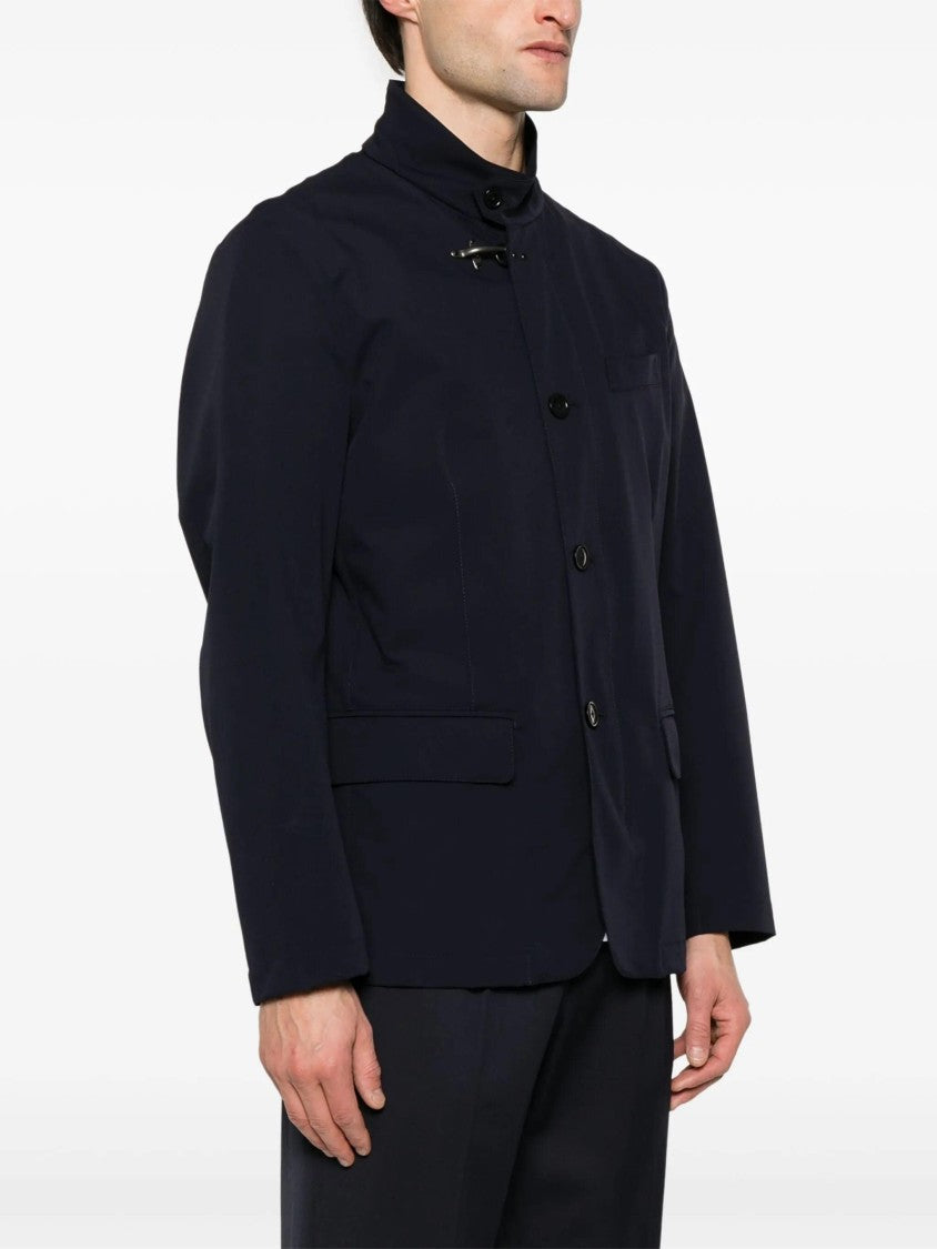 Fay Duty Jacket High Stand Collar Clasp