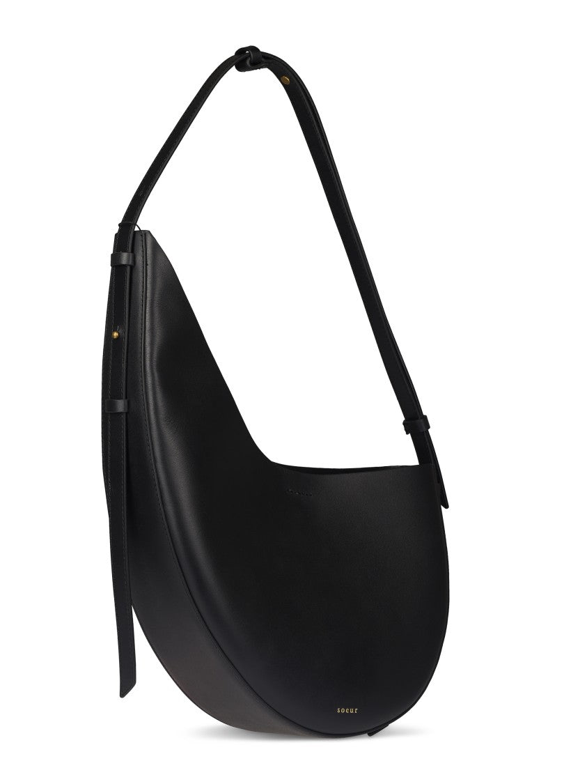 Soeur Crescent-Shaped Black Bag With Adjustable Strap