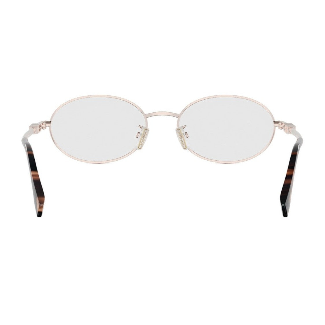 Fendi Rose Gold Fendigraphy Metal Oval Sunglasses