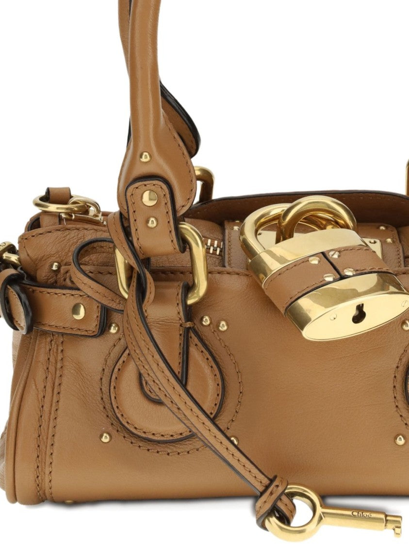 Chloé Structured Calf Leather Handbag With Decorative Hardware