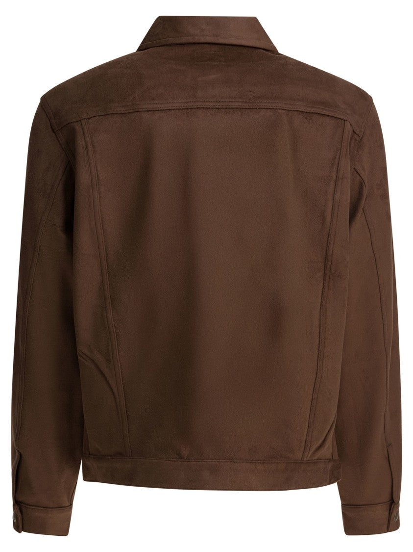 Needles Wide Silhouette Synthetic Suede Overshirt Jacket
