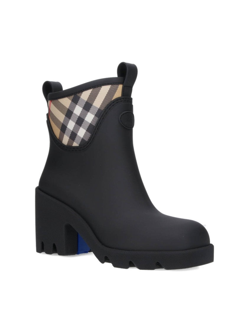 Burberry "Marsh Stamp" Ankle Boots – Black