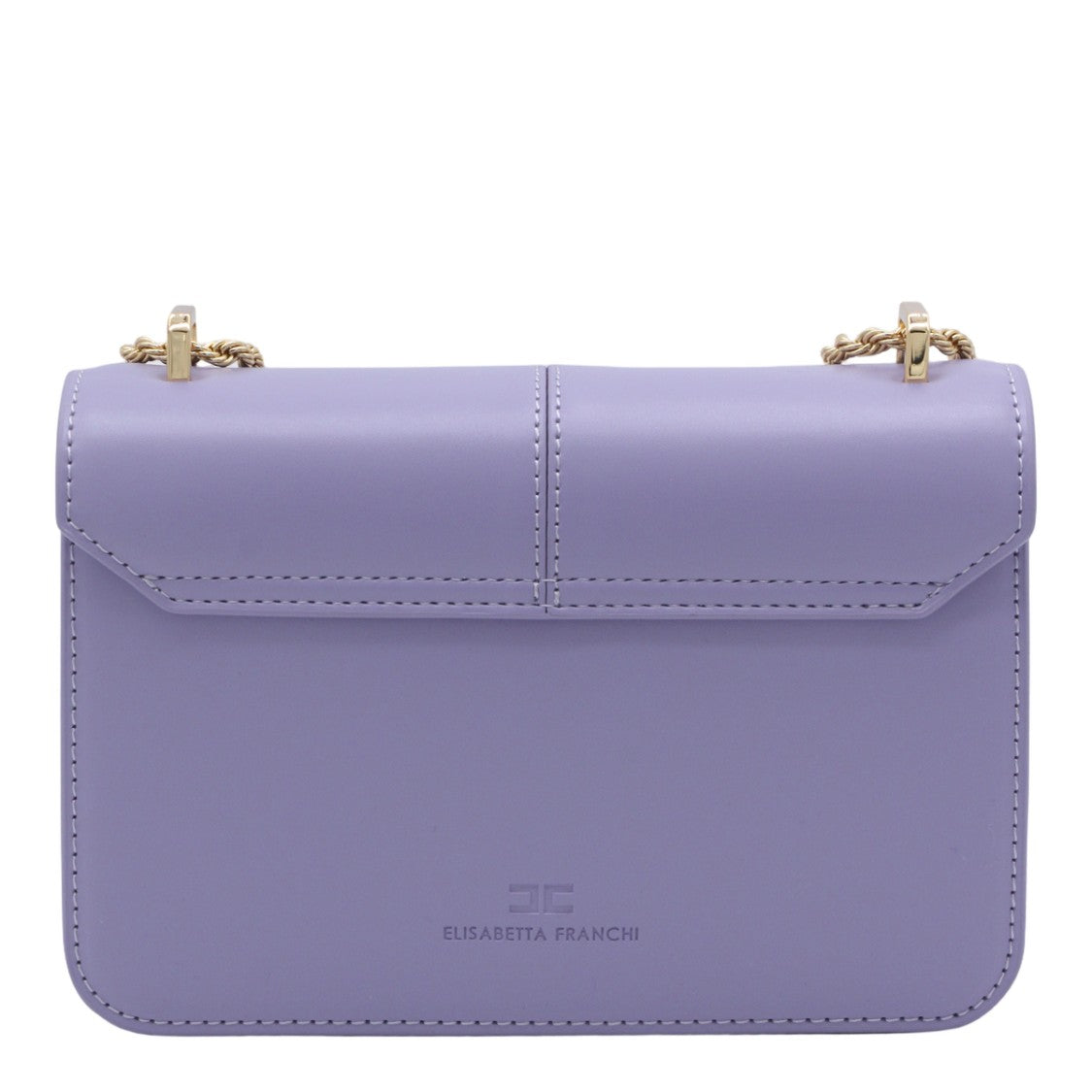 Elisabetta Franchi Structured Lilac Bag With Minimalist Design