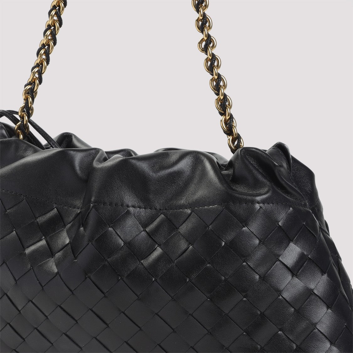 Bottega Veneta Black Calf Leather Dustbag Soiree Mini Bag