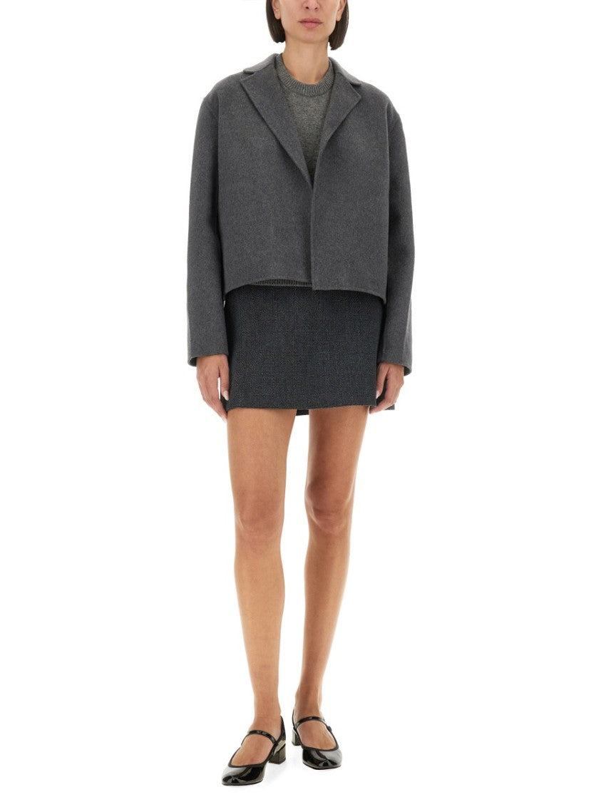 Theory Grey Mini Skirt With Tailored Silhouette