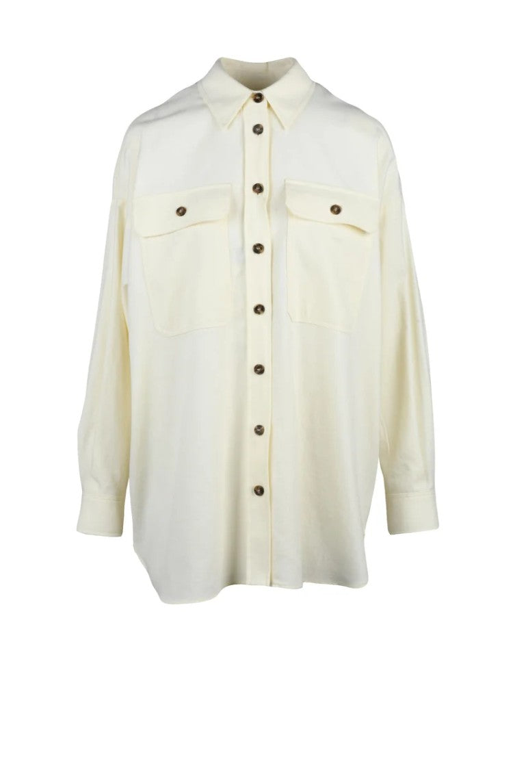 Max Mara Oversized Cotton Shirt - White