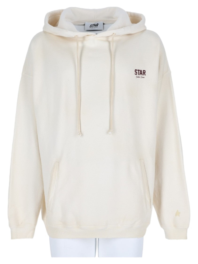 Golden Goose Relaxed Fit Off-White Cotton Sweatshirt
