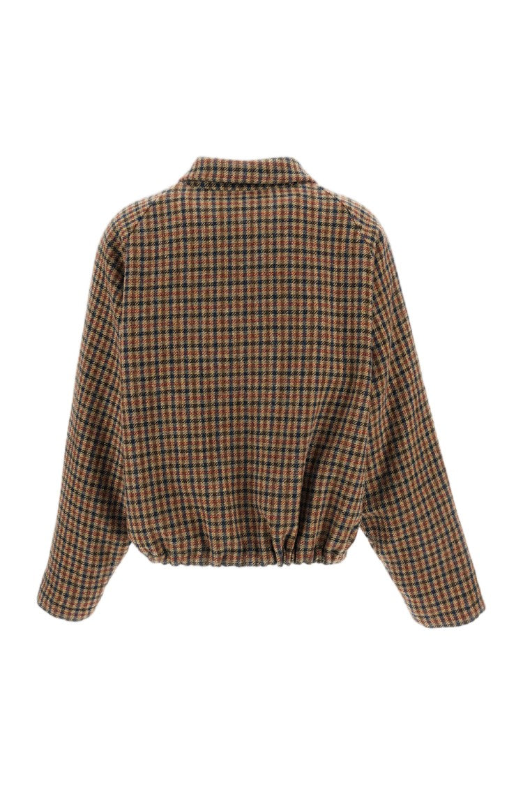 Barena Aria Multicoloured Check Melton Wool-Blend Jacket