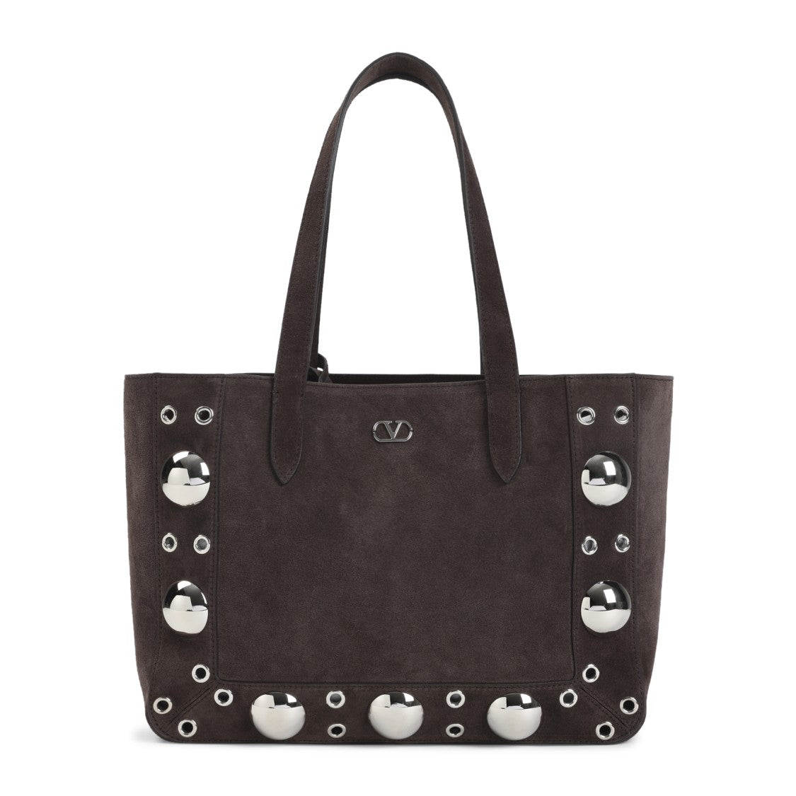 Valentino Garavani Structured Cowhide Shoulder Bag With Metal Detail